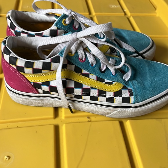Vans girls Old Skool checkered shoe - Picture 3 of 7